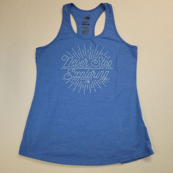 The North Face Tops - The North Face Never Stop Exploring Blue Tank Top Women's Size Medium